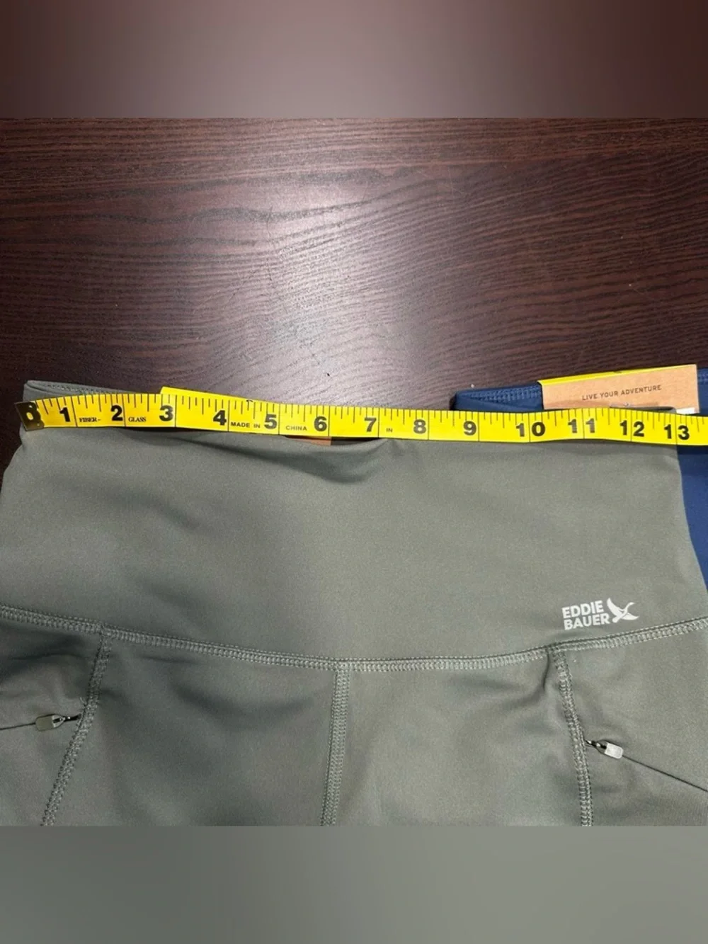Eddie Bauer Active Leggings - Olive Green & Navy Blue Women’s Small - Picture 7 of 8